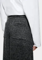 MKI Miyuki Zoku Mohair Blend Knit Wide Leg Joggers Charcoal (2)