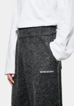 MKI Miyuki Zoku Mohair Blend Knit Wide Leg Joggers Charcoal (3)