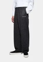 MKI Miyuki Zoku Mohair Blend Knit Wide Leg Joggers Charcoal (5)