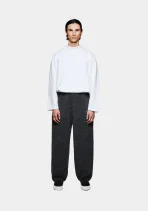 MKI Miyuki Zoku Mohair Blend Knit Wide Leg Joggers Charcoal (6)