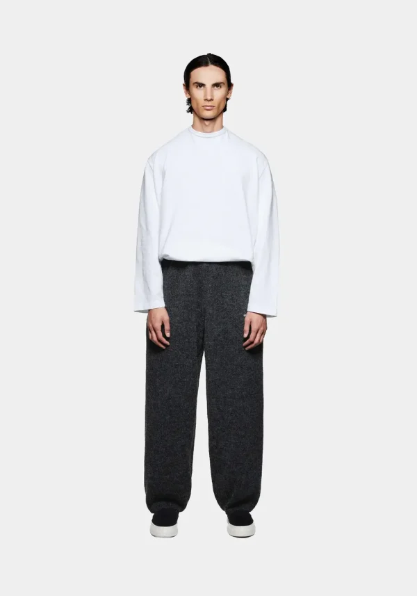 MKI Miyuki Zoku Mohair Blend Knit Wide Leg Joggers Charcoal (6)