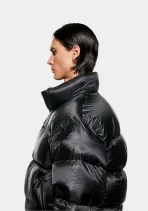 MKI Miyuki Zoku Translucent Funnel Neck Bubble Jacket Black (3)