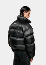 MKI Miyuki Zoku Translucent Funnel Neck Bubble Jacket Black (4)