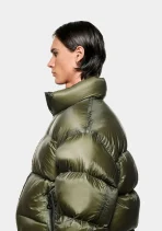 MKI Miyuki Zoku Translucent Funnel Neck Bubble Jacket Olive (3)