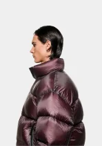 MKI Miyuki Zoku Translucent Funnel Neck Bubble Jacket Raisin (3)