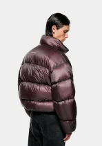 MKI Miyuki Zoku Translucent Funnel Neck Bubble Jacket Raisin (4)