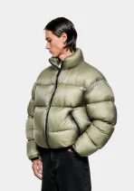 MKI Miyuki Zoku Translucent Funnel Neck Bubble Jacket Sage (5)