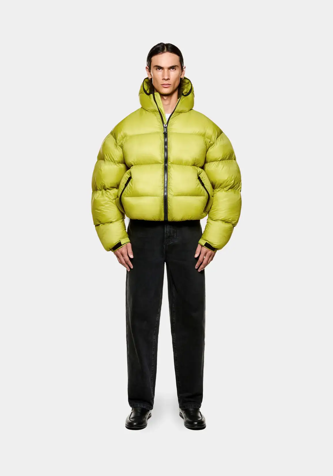 MKI Miyuki Zoku Translucent Hooded Bubble Jacket Chartreuse (6) MKI Miyuki Zoku Translucent Hooded Bubble Jacket Chartreuse (6)