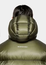 MKI Miyuki Zoku Translucent Hooded Bubble Jacket Olive (2)