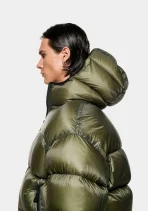 MKI Miyuki Zoku Translucent Hooded Bubble Jacket Olive (3)