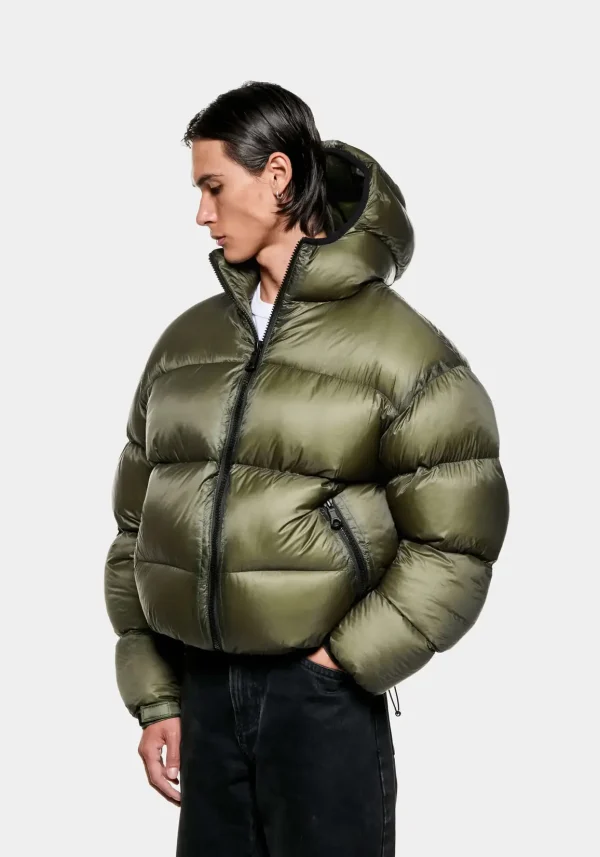 MKI Miyuki Zoku Translucent Hooded Bubble Jacket Olive (5)