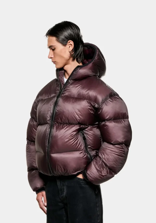 MKI Miyuki Zoku Translucent Hooded Bubble Jacket Raisin (5)