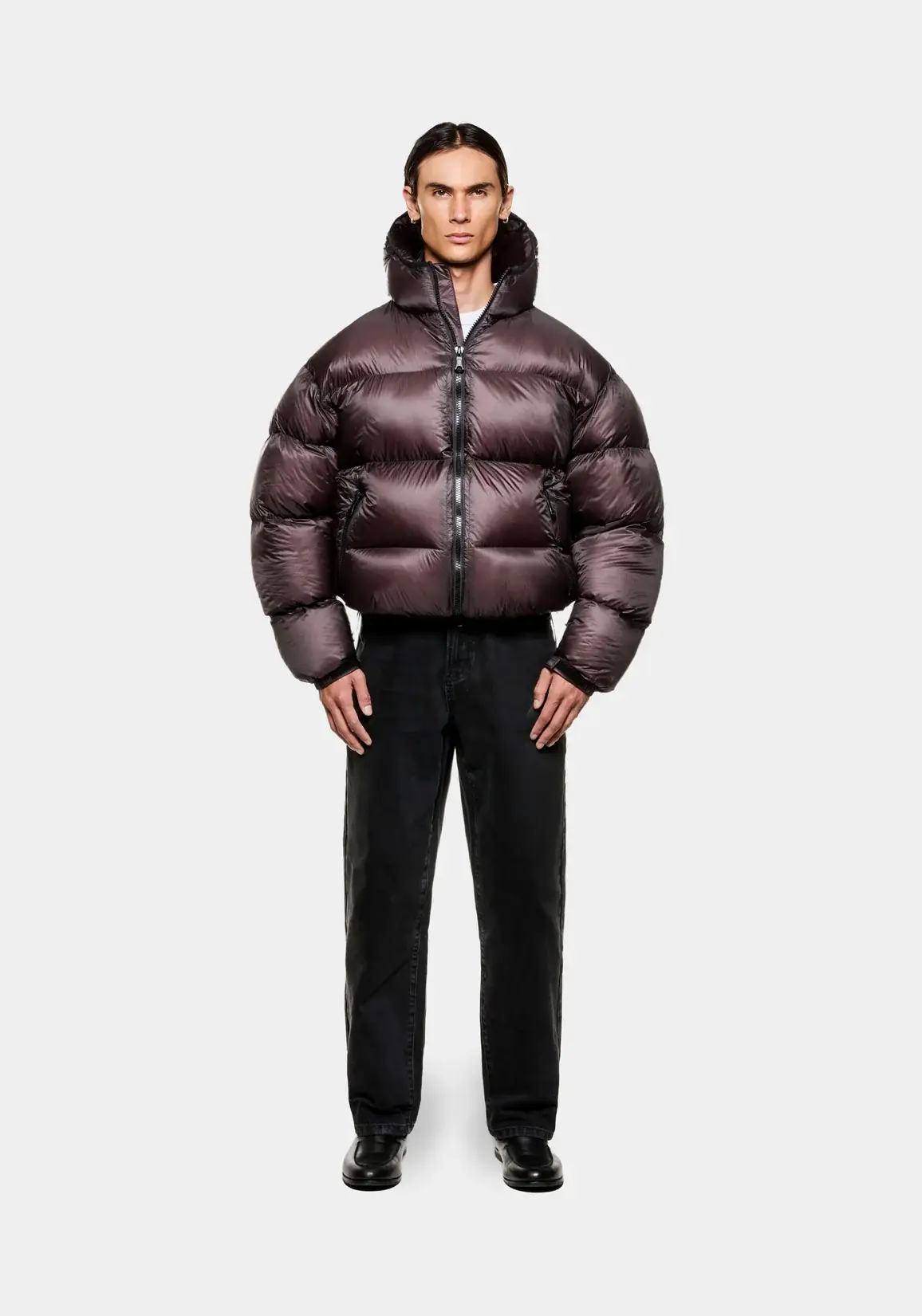 MKI Miyuki Zoku Translucent Hooded Bubble Jacket Raisin (6) MKI Miyuki Zoku Translucent Hooded Bubble Jacket Raisin (6)