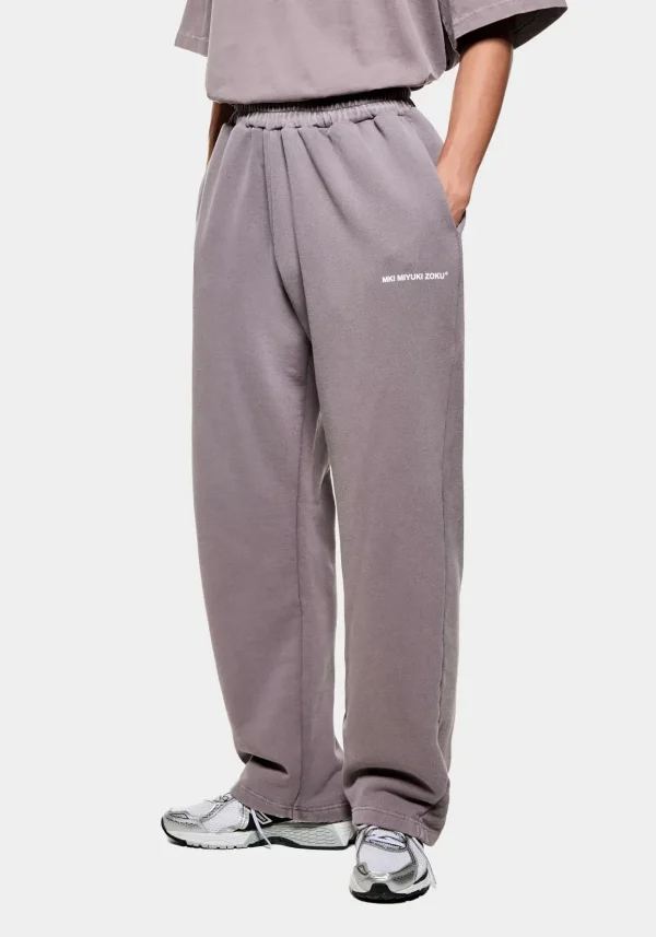 MKI Miyuki Zoku Uniform Wide Leg Joggers Pigment Raisin (2)