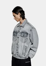 Mki Miyuki Zoku Denim Trucker Jacket Black (5)
