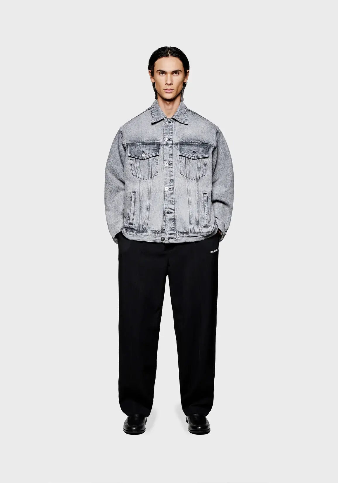 Mki Miyuki Zoku Denim Trucker Jacket Black (6) Mki Miyuki Zoku Denim Trucker Jacket Black (6)
