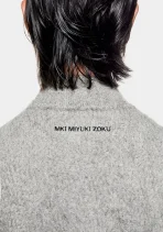 Mki Miyuki Zoku Faux Alpaca Knit Track Jacket Grey (2)