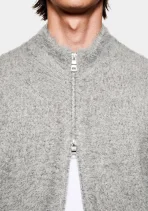 Mki Miyuki Zoku Faux Alpaca Knit Track Jacket Grey (3)