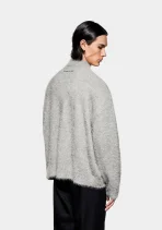 Mki Miyuki Zoku Faux Alpaca Knit Track Jacket Grey (4)