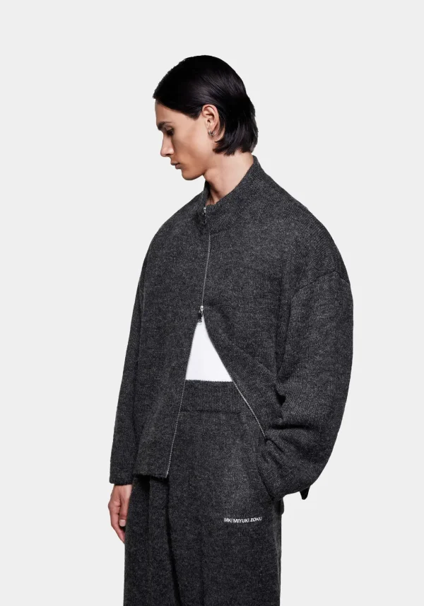 Mki Miyuki Zoku Mohair Blend Knit Track Jacket (5)
