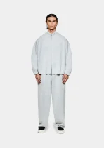 Mki Miyuki Zoku Mohair Blend Knit Track Jacket Light Grey (6)