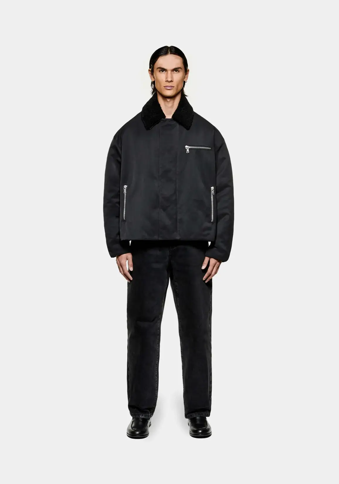 Mki Miyuki Zoku Padded Nylon Box Jacket (1) Mki Miyuki Zoku Padded Nylon Box Jacket (1)