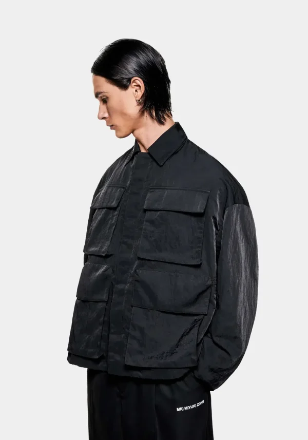 Mki Miyuki Zoku Silky Nylon Box Overshirt Jacket (5)