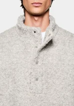 Mki Miyuki Zoku Wool Fleece Quarter Button Up Jacket (3)