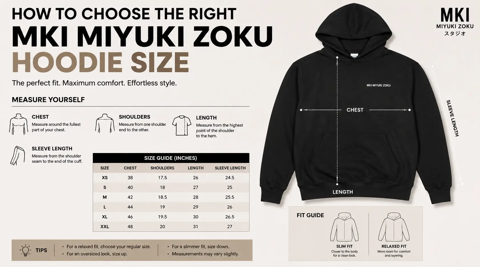 How to Choose the Right Mki Miyuki Zoku Hoodie Size