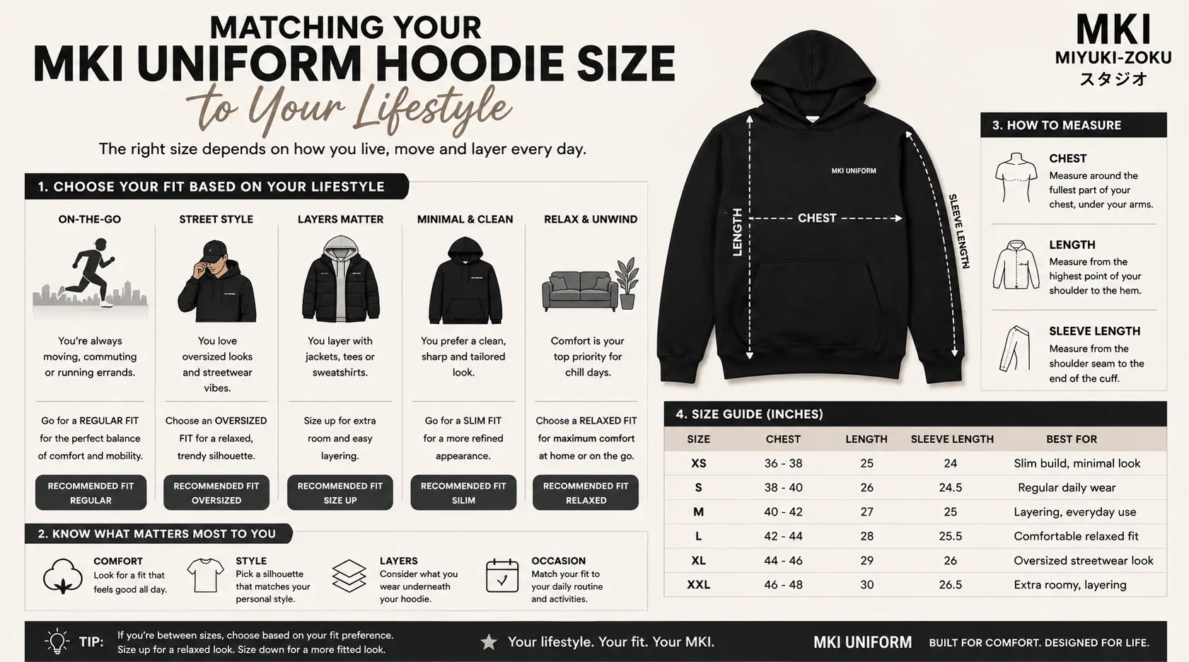Matching Your Mki Uniform Hoodie Size to Your Lifestyle Matching Your Mki Uniform Hoodie Size to Your Lifestyle