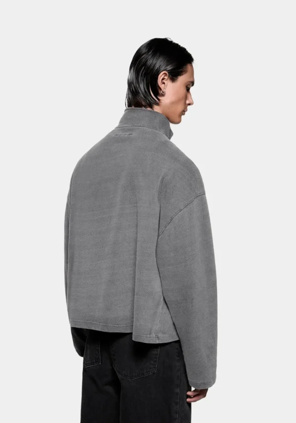Mki 400 Gsm Pigment Black Dyed Track Jacket (1)