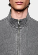 Mki 400 Gsm Pigment Black Dyed Track Jacket (5)