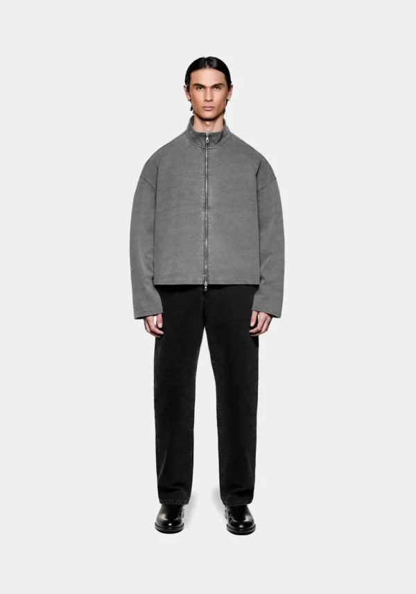 Mki 400 Gsm Pigment Black Dyed Track Jacket (8)