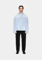 Mki Box Dress Shirt Sunfaded Denim (1)