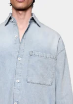 Mki Box Dress Shirt Sunfaded Denim (5)