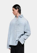 Mki Box Dress Shirt Sunfaded Denim (6)