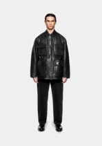 Mki Bubble Leather Field Jacket (1)