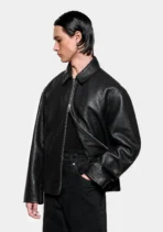 Mki Cropped Leather Rider Jacket (9)