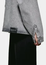 Mki Denim Box Overshirt Black Grey (3)