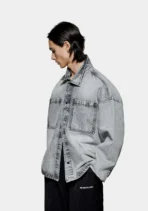 Mki Denim Box Overshirt Black Grey (6)