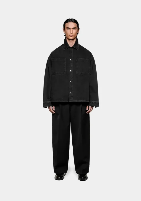 Mki Denim Box Overshirt Black Wash (1)