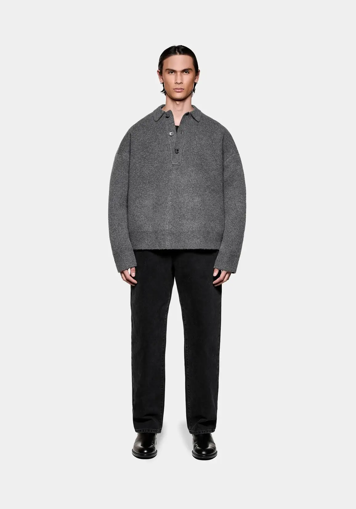 Mki Double Knit Rugby Charcoal (1) Mki Double Knit Rugby Charcoal (1)
