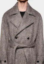 Mki Hairy Wool Double Breasted Overcoat (2)