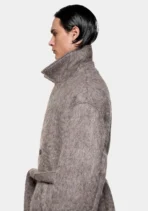 Mki Hairy Wool Double Breasted Overcoat (3)