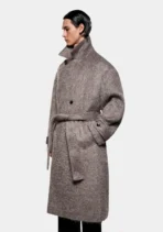 Mki Hairy Wool Double Breasted Overcoat (5)