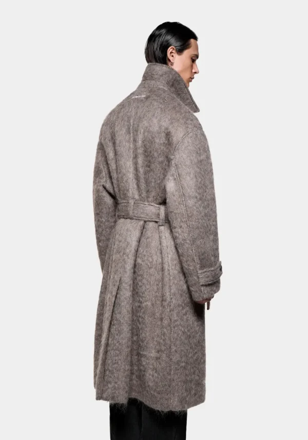 Mki Hairy Wool Double Breasted Overcoat (6)