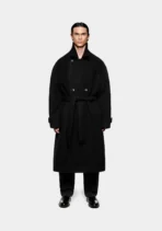 Mki Wool Double Breasted Overcoat (1)